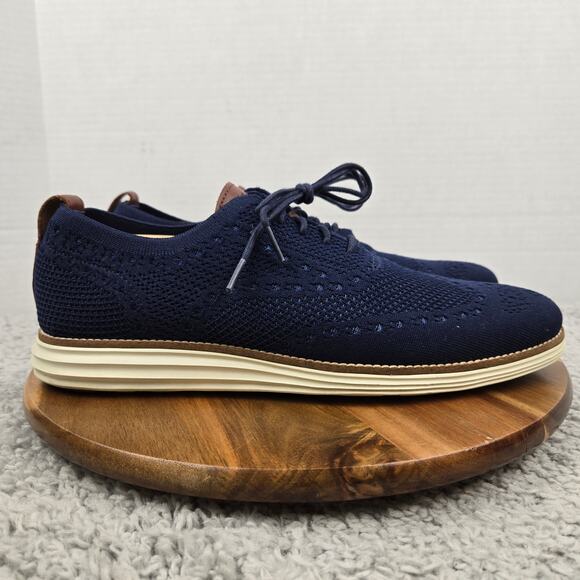 Cole Haan Mens 10.5 OriginalGrand Navy Stitchlite Wingtip Business Casual Oxford main image 9